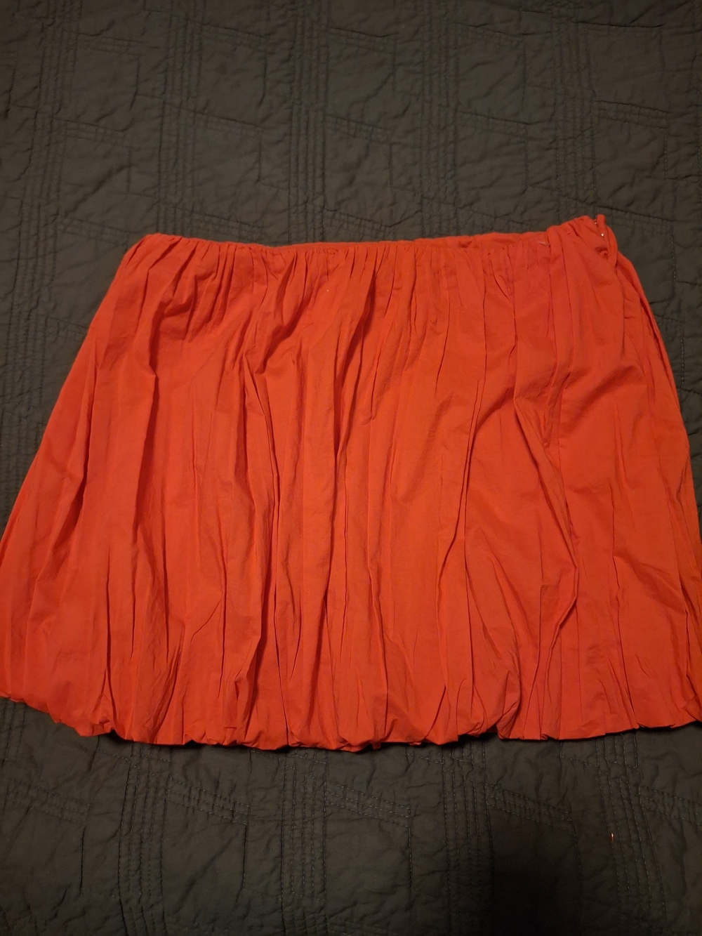 Gianni Bini Red Bubble Hem Mini Skirt